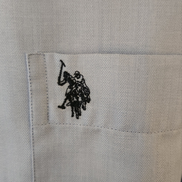 US Polo Assn. Men's Long Sleeve Button Down Shirt Size L Blue - Picture 4 of 9